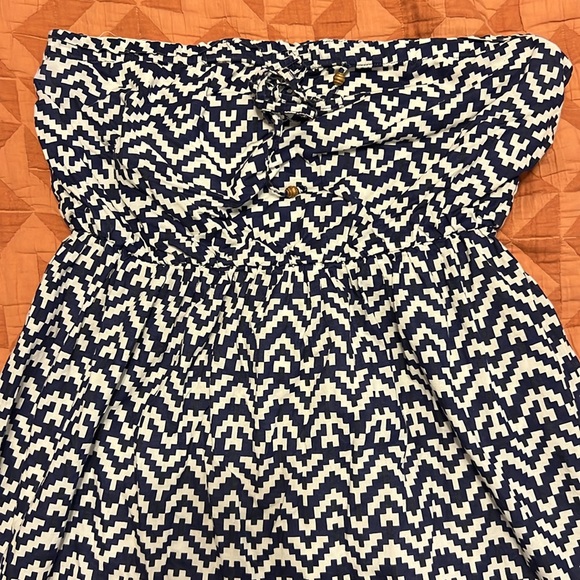 Gap Chevron Cotton Maxi Dress Size Large - Picture 2 of 11